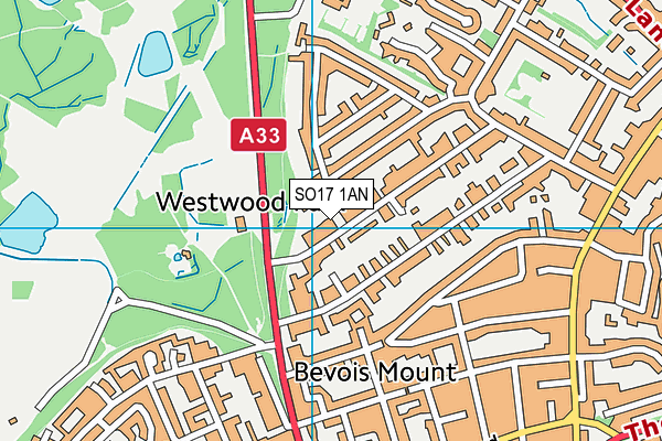 SO17 1AN map - OS VectorMap District (Ordnance Survey)