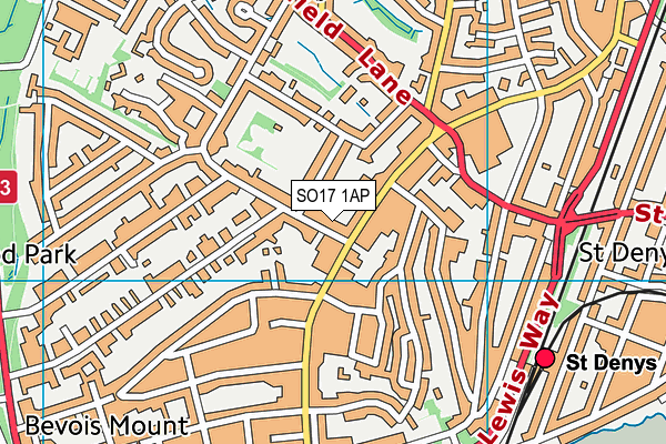 SO17 1AP map - OS VectorMap District (Ordnance Survey)