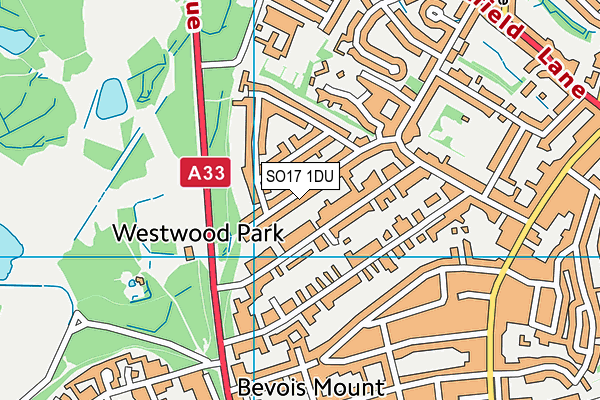 SO17 1DU map - OS VectorMap District (Ordnance Survey)