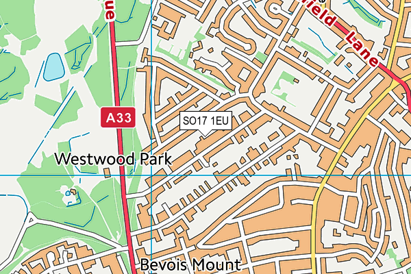 SO17 1EU map - OS VectorMap District (Ordnance Survey)