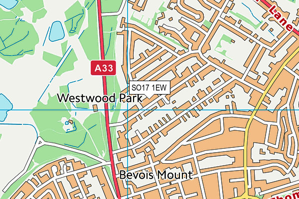 SO17 1EW map - OS VectorMap District (Ordnance Survey)