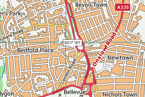 SO17 1EY map - OS VectorMap District (Ordnance Survey)