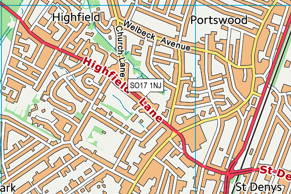 SO17 1NJ map - OS VectorMap District (Ordnance Survey)