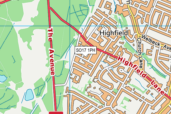 SO17 1PH map - OS VectorMap District (Ordnance Survey)