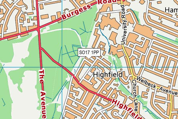 SO17 1PP map - OS VectorMap District (Ordnance Survey)