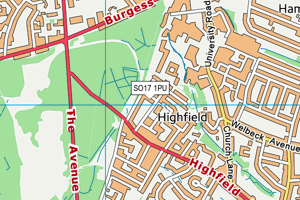 SO17 1PU map - OS VectorMap District (Ordnance Survey)