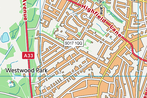 SO17 1QQ map - OS VectorMap District (Ordnance Survey)