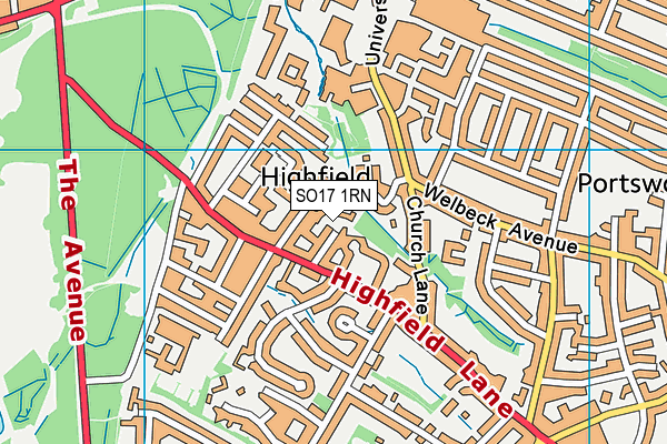 SO17 1RN map - OS VectorMap District (Ordnance Survey)