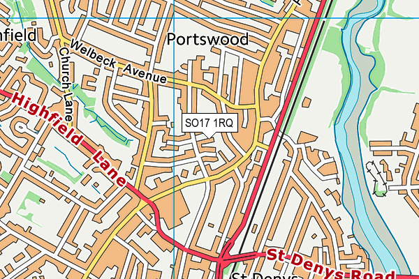 SO17 1RQ map - OS VectorMap District (Ordnance Survey)