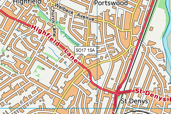 SO17 1SA map - OS VectorMap District (Ordnance Survey)