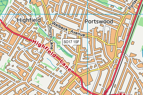 SO17 1SF map - OS VectorMap District (Ordnance Survey)