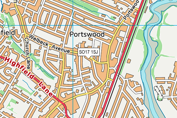 SO17 1SJ map - OS VectorMap District (Ordnance Survey)