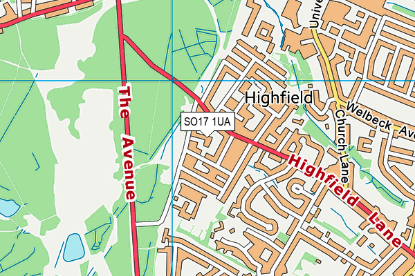 SO17 1UA map - OS VectorMap District (Ordnance Survey)