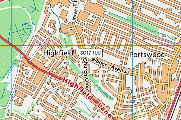 SO17 1UU map - OS VectorMap District (Ordnance Survey)