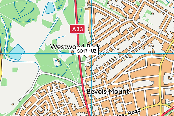 SO17 1UZ map - OS VectorMap District (Ordnance Survey)