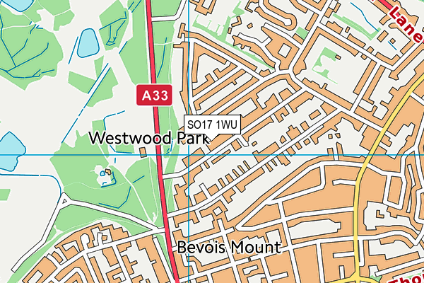 SO17 1WU map - OS VectorMap District (Ordnance Survey)