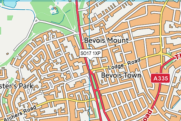 SO17 1XP map - OS VectorMap District (Ordnance Survey)