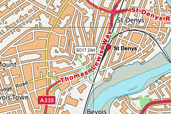 SO17 2AH map - OS VectorMap District (Ordnance Survey)