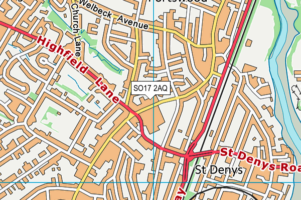 SO17 2AQ map - OS VectorMap District (Ordnance Survey)