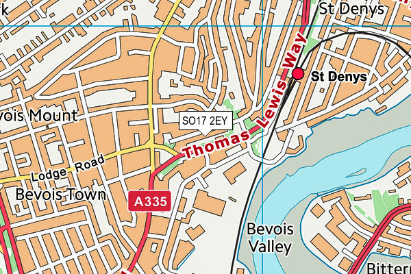 SO17 2EY map - OS VectorMap District (Ordnance Survey)