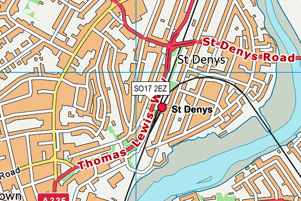 SO17 2EZ map - OS VectorMap District (Ordnance Survey)