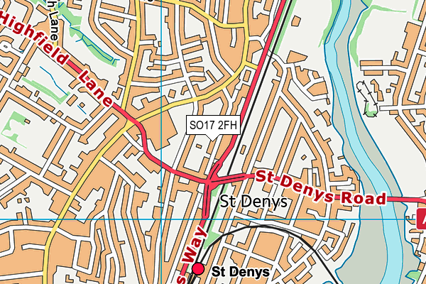 SO17 2FH map - OS VectorMap District (Ordnance Survey)