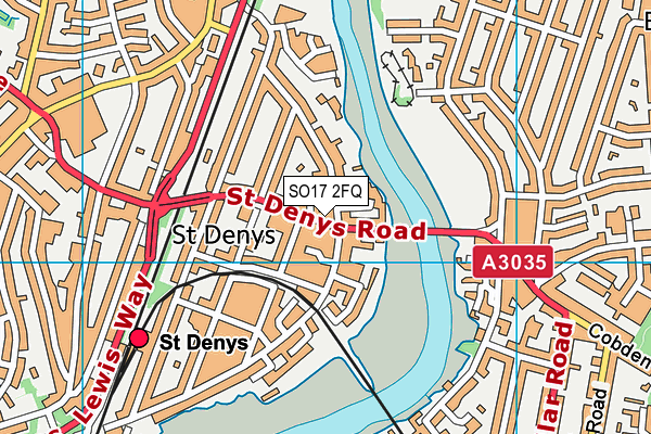 SO17 2FQ map - OS VectorMap District (Ordnance Survey)