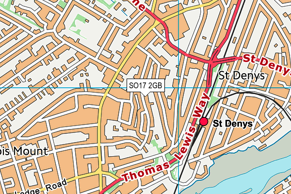 SO17 2GB map - OS VectorMap District (Ordnance Survey)