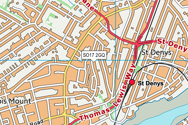 SO17 2GQ map - OS VectorMap District (Ordnance Survey)