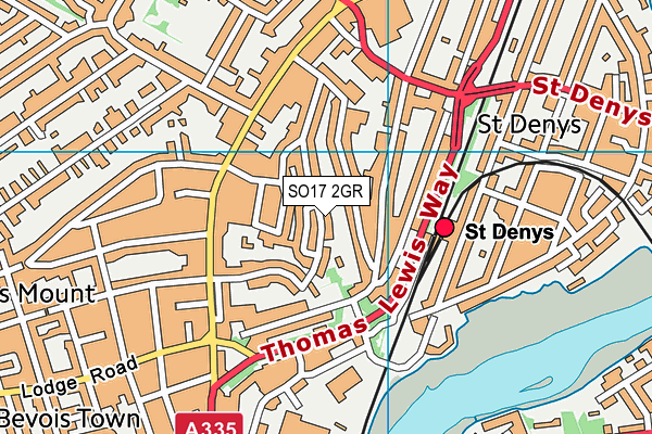 SO17 2GR map - OS VectorMap District (Ordnance Survey)