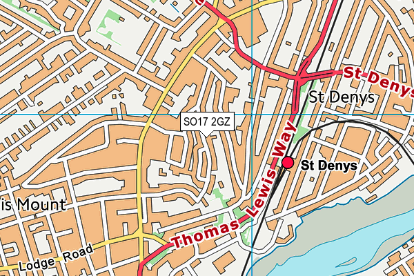 SO17 2GZ map - OS VectorMap District (Ordnance Survey)