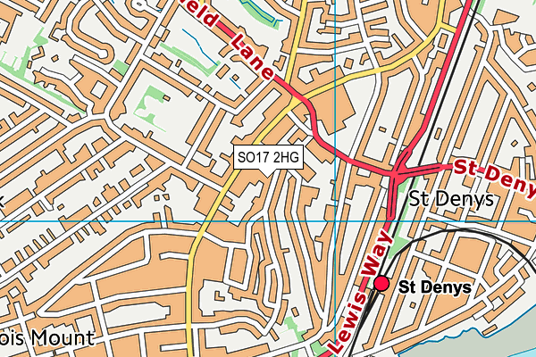 SO17 2HG map - OS VectorMap District (Ordnance Survey)