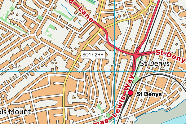 SO17 2HH map - OS VectorMap District (Ordnance Survey)