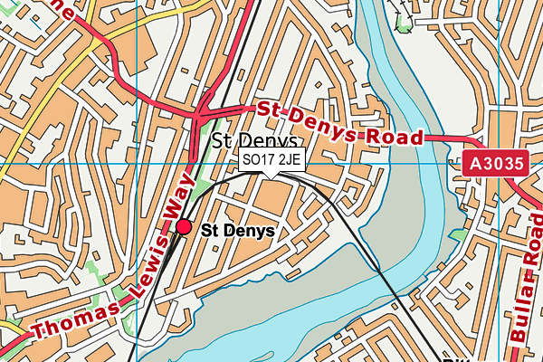 SO17 2JE map - OS VectorMap District (Ordnance Survey)