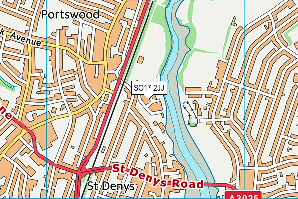 SO17 2JJ map - OS VectorMap District (Ordnance Survey)