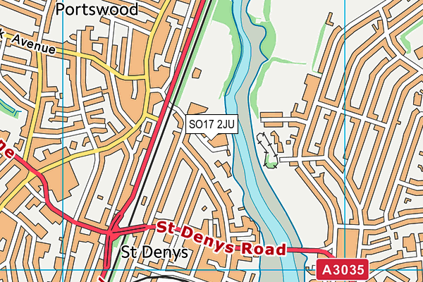 SO17 2JU map - OS VectorMap District (Ordnance Survey)