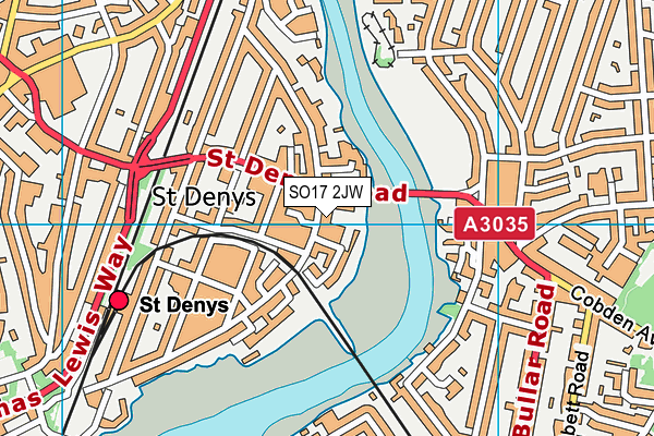 SO17 2JW map - OS VectorMap District (Ordnance Survey)