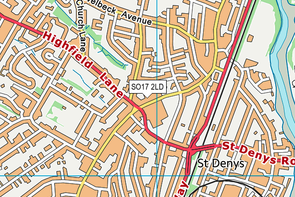 SO17 2LD map - OS VectorMap District (Ordnance Survey)