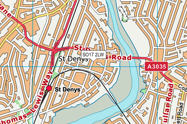 SO17 2LW map - OS VectorMap District (Ordnance Survey)