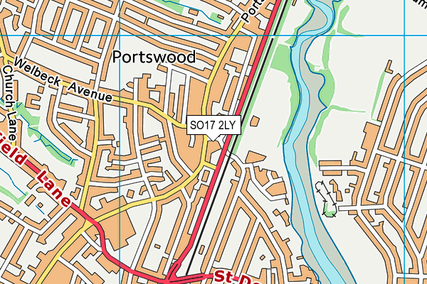 SO17 2LY map - OS VectorMap District (Ordnance Survey)