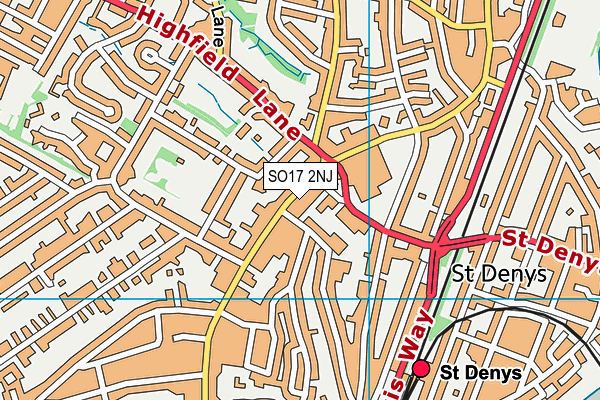 SO17 2NJ map - OS VectorMap District (Ordnance Survey)