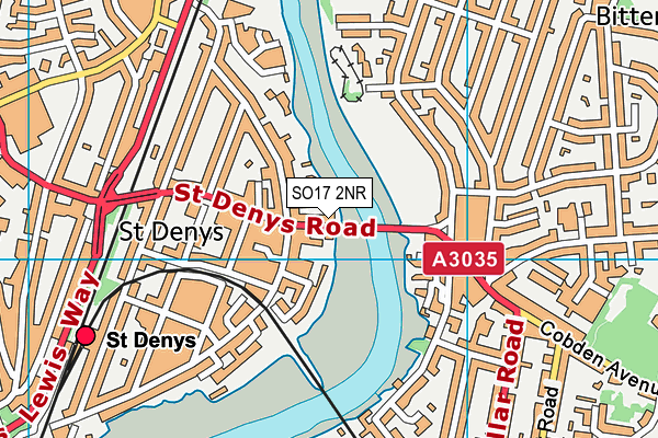 SO17 2NR map - OS VectorMap District (Ordnance Survey)