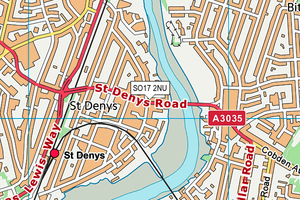 SO17 2NU map - OS VectorMap District (Ordnance Survey)