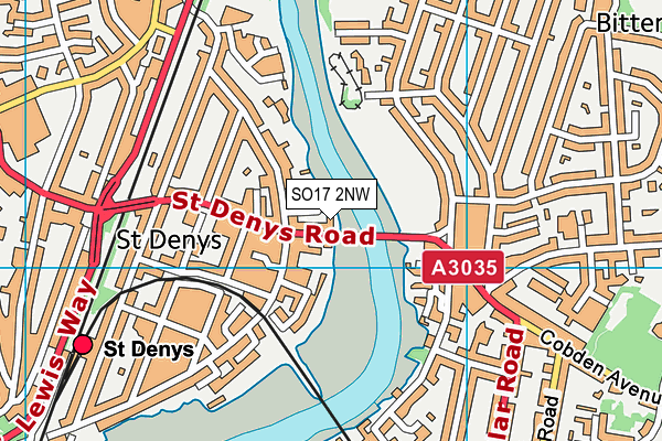 SO17 2NW map - OS VectorMap District (Ordnance Survey)