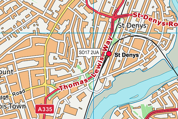 SO17 2UA map - OS VectorMap District (Ordnance Survey)