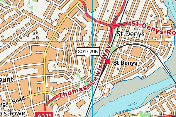 SO17 2UB map - OS VectorMap District (Ordnance Survey)