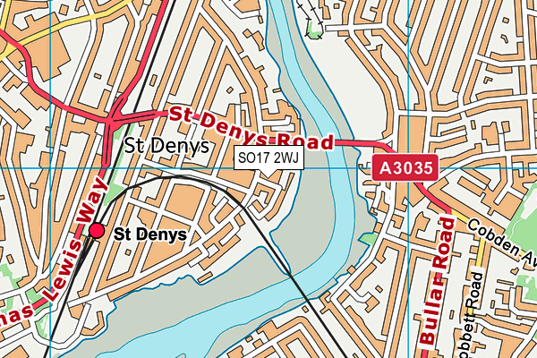 SO17 2WJ map - OS VectorMap District (Ordnance Survey)