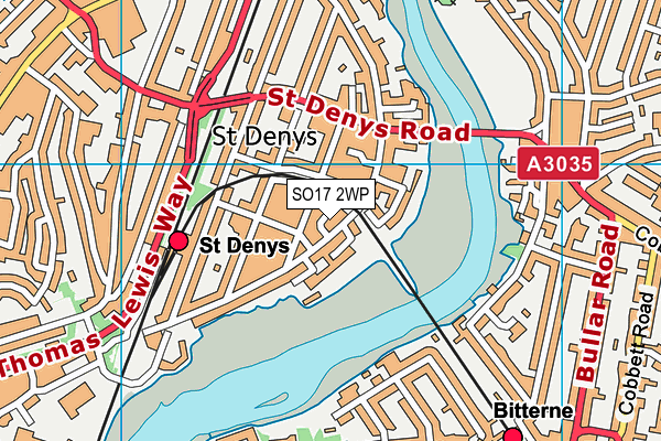 SO17 2WP map - OS VectorMap District (Ordnance Survey)