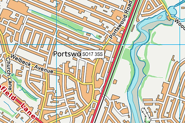 SO17 3SS map - OS VectorMap District (Ordnance Survey)