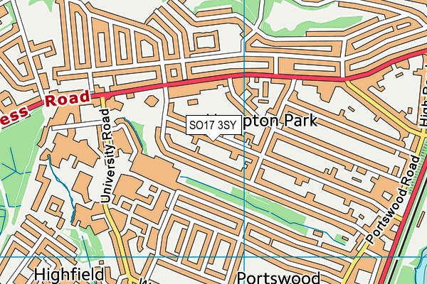 SO17 3SY map - OS VectorMap District (Ordnance Survey)